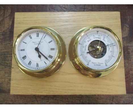 A modern boat clock/barometer 