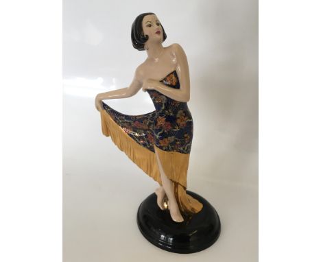 A Coalport Art Deco The Flapper figure, no. 600/2000. IMPORTANT: Online viewing and bidding only. Collection by appointment v