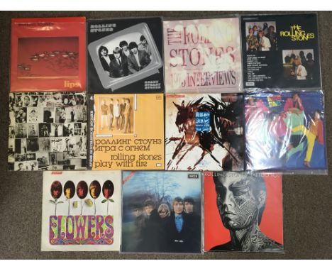 Eleven Rolling Stones vinyl records, Ready Steady Stones, 1973 Interviews, The Rolling Stones, Lips, Exile on Main St, Play w