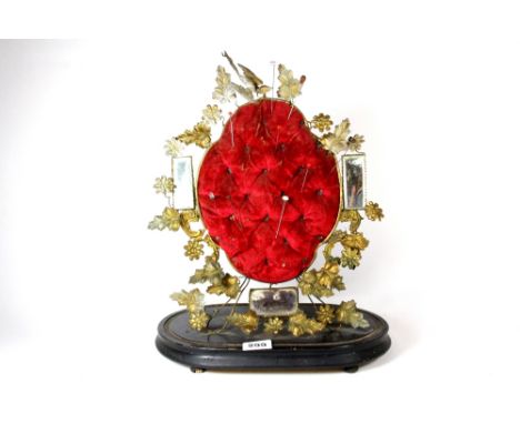 A 19th century French marriage cushion, H 45cm