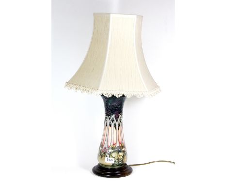 A large Moorcroft table lamp, H. 66cm with shade.