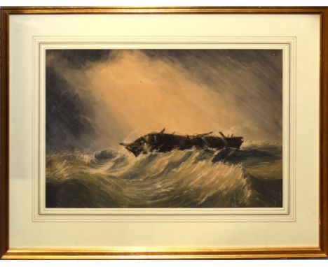 English School (19th century), Seascape, watercolour, 32 x 48cm