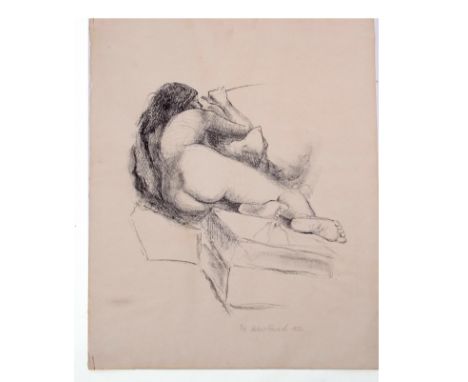 AR Hubert Forward (20th century), Reclining nude, black and white lithograph, signed, dated 1972 and numbered 5/12 in pencil 