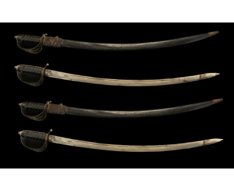 Two Indian Army Style Cavalry Trooper's Swords, display purposes only. Overall Length 37 Inches. Both In Need Of Restoration.