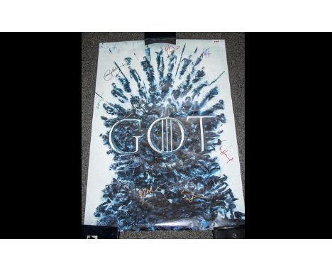 Stunning Promo Poster 'Game Of Thrones Final Season' Signed By 8 Main Cast This is something really impressive and a must for