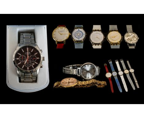 Collection of Watches including a boxed Gentleman's Lorus Chronograph Watch (working at time of lotting) with paperwork; Ladi