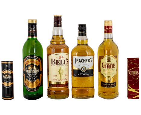A Good Collection of Vintage Fine Scotch Whisky's ( 4 ) In Total. Comprises 1/ Glenfiddich Special Reserve Single Malt Scotch
