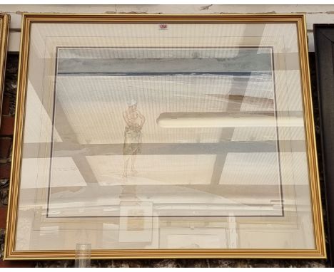 After Sir William Russell Flint,&nbsp;'Lydia on the Sands', numbered 89/850, blindstamped, colour print, I.50 x 67.5cm. 