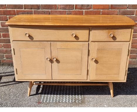 A mid-century Ercol elm and beech 351 Windsor sideboard, 123.5cm wide. 