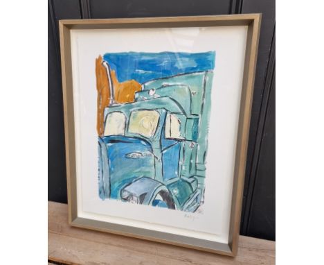 Bob Dylan,&nbsp;'Truck', signed in pencil and numbered 34/95, blindstamped, giclee print, 63 x 51cm, with Certificate of Auth