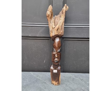 Ethnographica: an African ebony figure, 70cm high. 