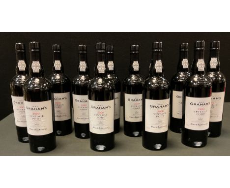Vintage Port - W &amp; J Graham's 2000 vintage port, bottled in 2002, twelve bottles, 20% vol, 75cl each (12) 