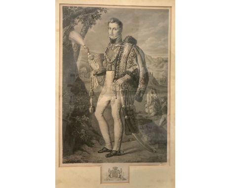Etienne Frédéric Lignon, by, after Joseph Odevaere, Portrait of William II, King of the Netherlands; standing in landscape, 1