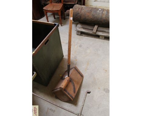 A vintage wooden builders hod