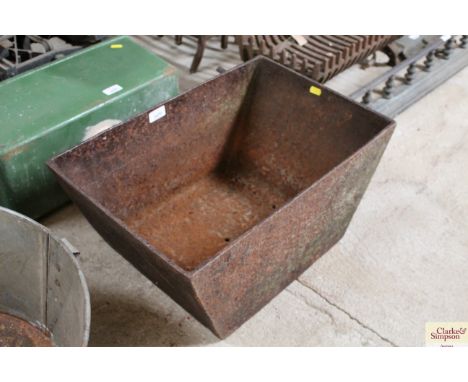 A cast iron trough, approx. 21" x 13½"