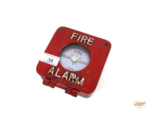 A vintage cast iron Fire Alarm