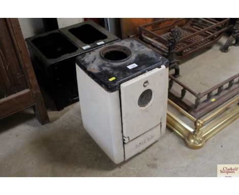 A small Bluebird enamel stove