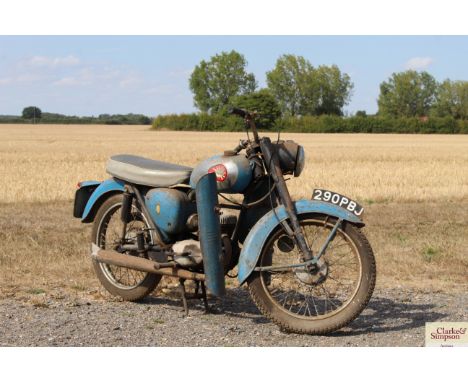 BSA D7 Bantam Super 175cc motorcycle. Registration 290 PBJ. Showing 3,133 miles. Purchased new by the Vendor on 18th December