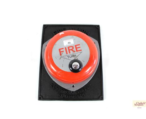 A vintage fire alarm bell for E.C. Burrell &amp; Sons Ltd. Great Yarmouth