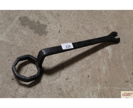 A large vintage iron spanner