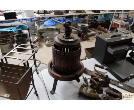 A vintage apple press AF