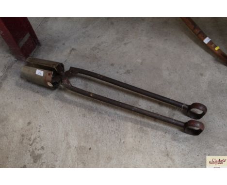 A metal handled planter