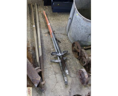 Two vintage pogo sticks