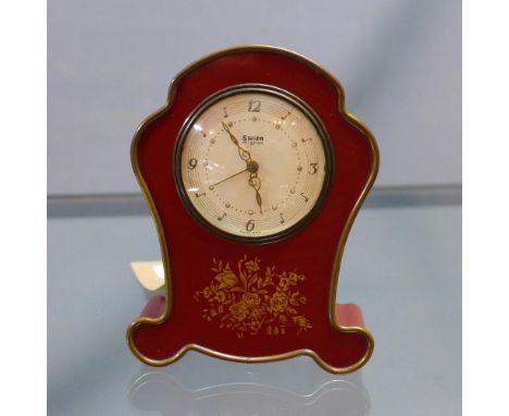 A mid 20th century Swiza Mignon alarm clock 