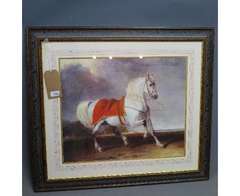 A print of a grey horse, H.45cm W.58cm 