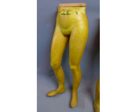 A pair of mannequin legs 