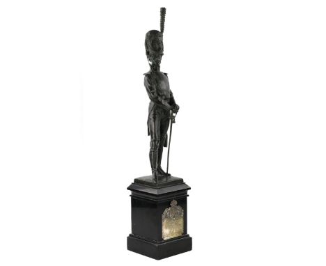 Signature, office bronze Infantry officer of the old guard. H-59, see Alfred Olson. Demonstrates the proud posture of an offi