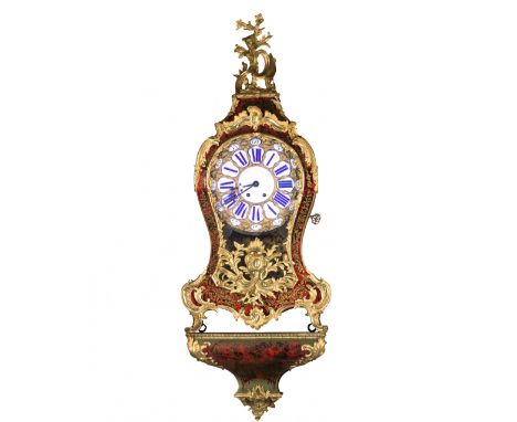 Unique interior clock with a console, made in the style of Boulle . Present the classic shape and layout of the Boulle watch.