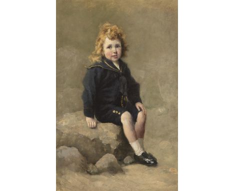 Richard Thomas Moynan RHA (1856-1906)Portrait of a Young Boy in a Sailor SuitOil on canvas, 52 x 35cm (20½ x 13¾'')
