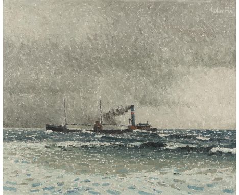 Colin Middleton RHA RUA (1910 - 1983)Kelly's Coal Boat, Belfast LoughOil on canvas, 50.5 x 60.5cm (20 x 24")SignedProvenance: