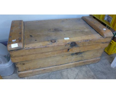 A Victorian pine tool chest 
