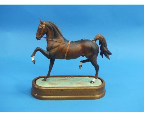 A Royal Worcester model of a "Hackney Stallion", limited edition No.375 of 500, modelled by Doris Lindner, circa 1975, with w