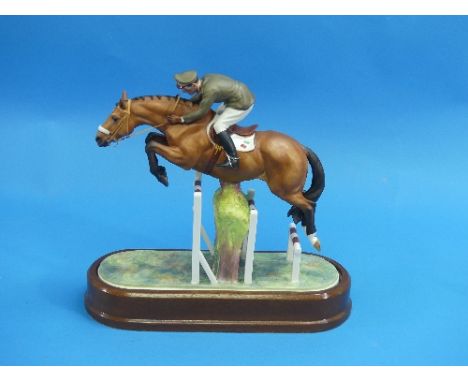 A Royal Worcester equestrian model of "Merano and Captain Raimondo d'Inzeo", limited edition No.431 of 500, modelled by Doris