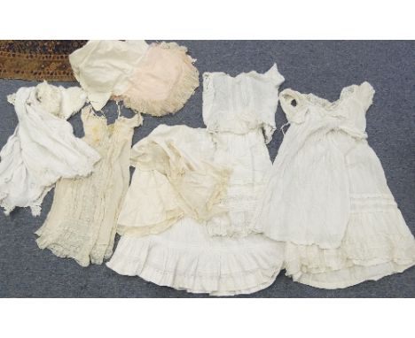 A large collection of antique Lace, including flounces, panels, collars, trimmings etc., together with a large quantity of vi