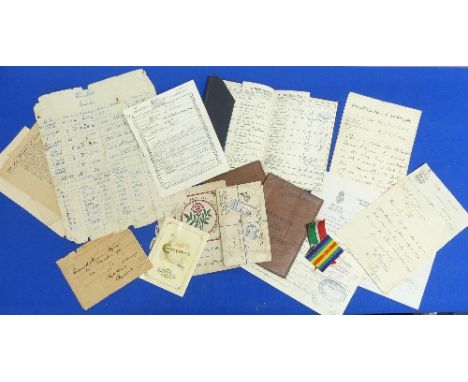 Givenchy 1918, 55th Lancashire Infantry Division Interest; two handwritten gun target sheets relating to the defence of Given