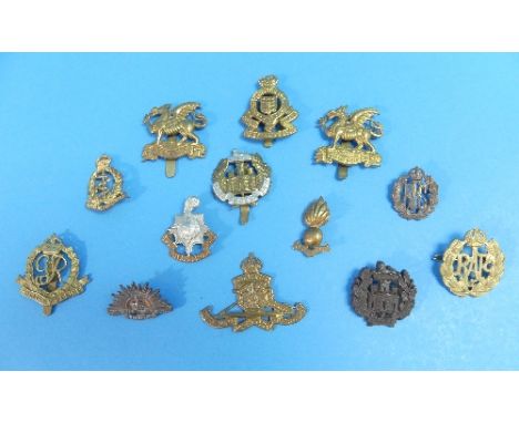 A Collection of British Military Cap Badges WW1 &amp; Later, including Royal East Kent Regiment (The Buffs), The Essex Regime