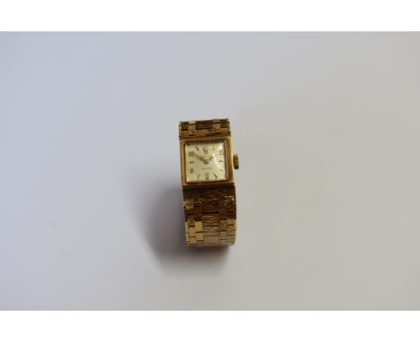 A c1965 Rolex Precision 9ct gold ladies manual wind wristwatch, 29.1g excluding movement and glass.