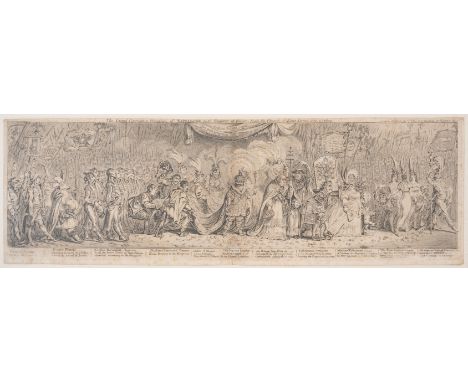 France.- Napoleon.- Gillray (James) The Grand Coronation Procession of Napoleone the 1st, Emperor of France, etching, uncolou