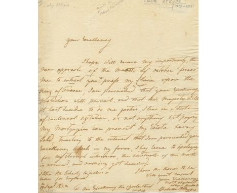 ATKYNS CHARLOTTE: (1757-1836) British Actress & Spy, famous for her attempts to rescue members of the former Royal family of 