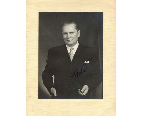 TITO JOSIP: (1892-1980) Yugoslavia Revolutionary Prime Minister of Yugoslavia 1944-63 and President 1953-80. Vintage signed 7