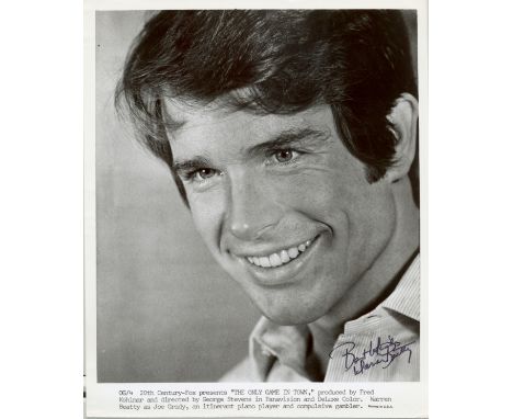 BEATTY WARREN: (1937- ) American Actor &amp; Director, Academy Award winner. Signed 8 x 10 photograph by Beatty, the image de