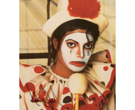 JACKSON MICHAEL: (1958- 2009) American Pop Singer. Signed colour 10 x 11 photograph showing Jackson in a head and shoulders p