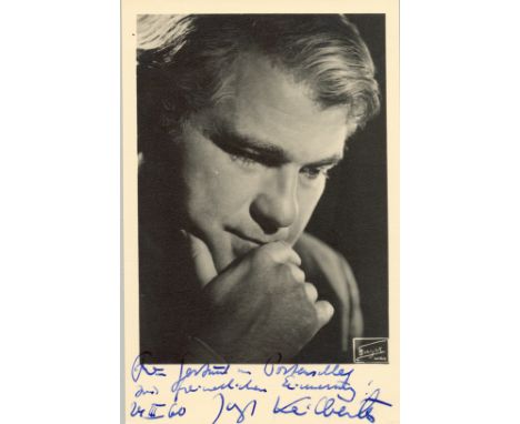 KEILBERTH JOSEPH: (1908-1968) German Conductor. Vintage signed and inscribed postcard photograph depicting Keilberth in a pen