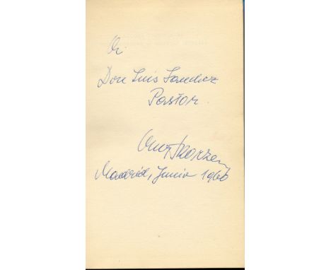 SKORZENY OTTO: (1908-1975) Austrian SS-Standartenführer of World War II. Book signed and inscribed, a hardback edition of Mis