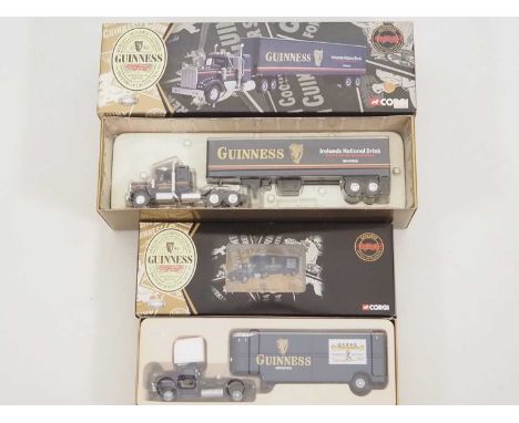 A pair of CORGI 1:50 Scale diecast American Outline trucks from the 'Guinness' series - VG in G/VG boxes (2)