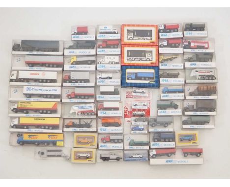 A group of HO scale plastic model vehicles, mostly by IGRA in original boxes - VG/E in VG boxes (circa 50)